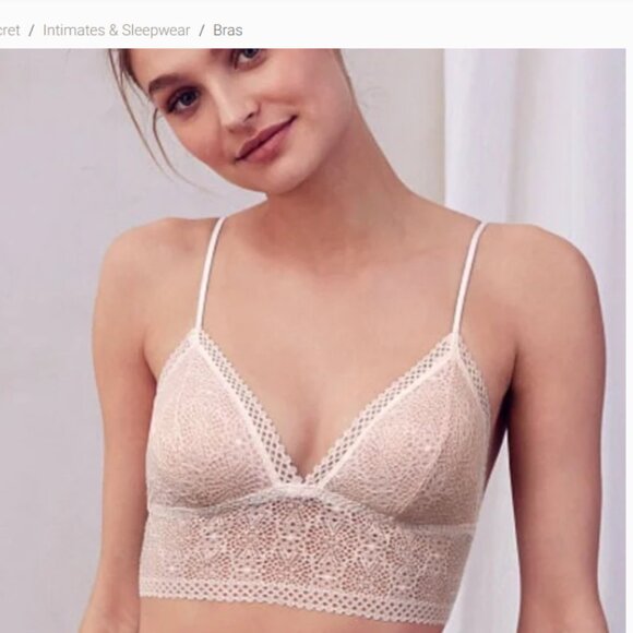 Victoria’s Secret Long Line Lace Bralette Large Ivory | Coquette‎ Lingeriecore - Picture 2 of 15